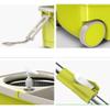 Rotating mop Household Double Drive Hand Pressure Automatic Dehydration Mop Bucket, 6 mop Heads Plastic Basket(Color:Green) view 4