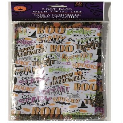 25 Loot Bags with Twist Ties Sayings