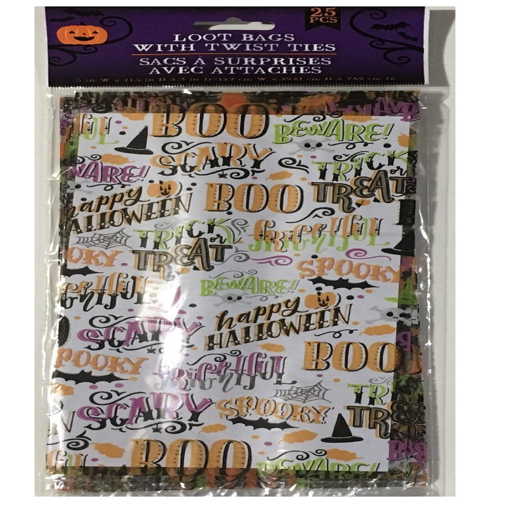 25 Loot Bags with Twist Ties Sayings