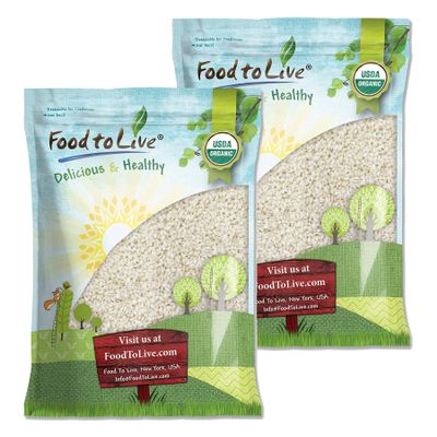 Food to Live Organic Arborio Rice, 16 Pounds Non-GMO, Short-Grain White Rice Variety, Superfino, Vegan, Kosher, Bulk. Creamy Texture. Ideal for Creamy Risotto
