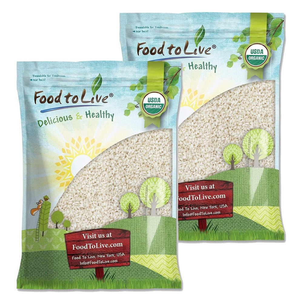 Food to Live Organic Arborio Rice, 16 Pounds Non-GMO, Short-Grain White Rice Variety, Superfino, Vegan, Kosher, Bulk. Creamy Texture. Ideal for Creamy Risotto