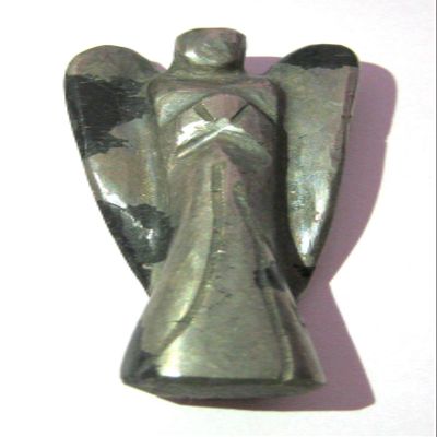CRYSTALMIRACLE Golden Pyrite Guardian Angel Crystal Healing Feng Shui Gift Reiki Psychic Energy Meditation