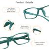 LifeArt Blue Light Blocking Glasses, Anti Eyestrain, Computer Reading Glasses, Gaming Glasses, TV Glasses for Women Men, Anti Glare (Green, +1.00 Magnification) view 3