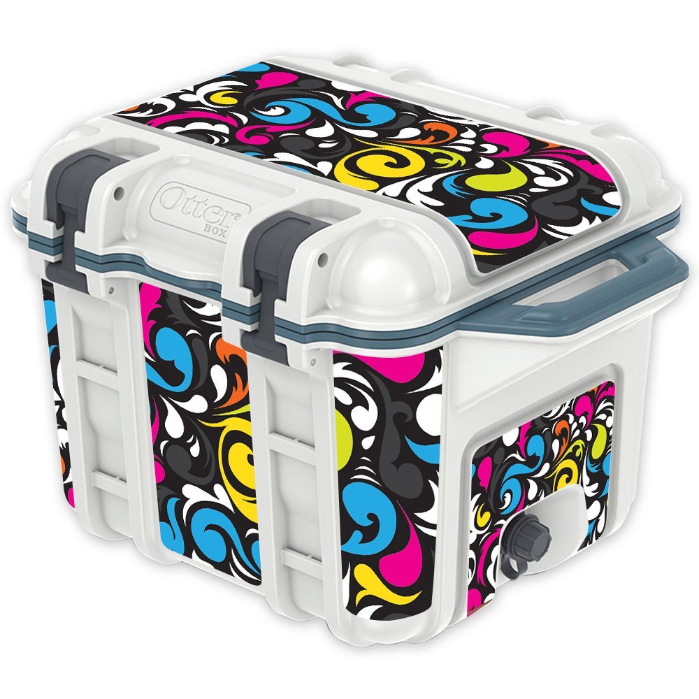 MightySkins (Cooler Not Included) Skin Compatible with OtterBox Venture 25 qt Cooler - Swirly | Protective, Durable, and Unique Vinyl Decal wrap Cover | Easy to Apply | Made in The USA