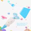 50Pcs/Set Popcorn Bags, Clear Cone-Shaped Treat Popcorn Serving Bags Cellophane Candy Bags with tie (#1) view 3