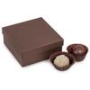 3.5 x 3.5 x 1.5" Dark Brown Embossed Rigid Truffle Candy Boxes (24 Boxes) view 1