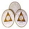 27 Year - White-Gold Sparkle Tri-Plate Medallion | RecoveryShop view 4