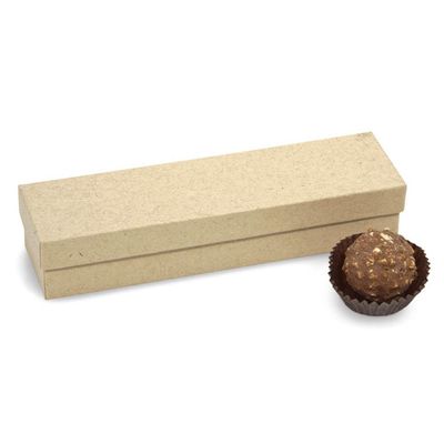 6.5 x 1.5 x 1.25" Kraft Rigid Truffle Candy Boxes (24 Boxes)