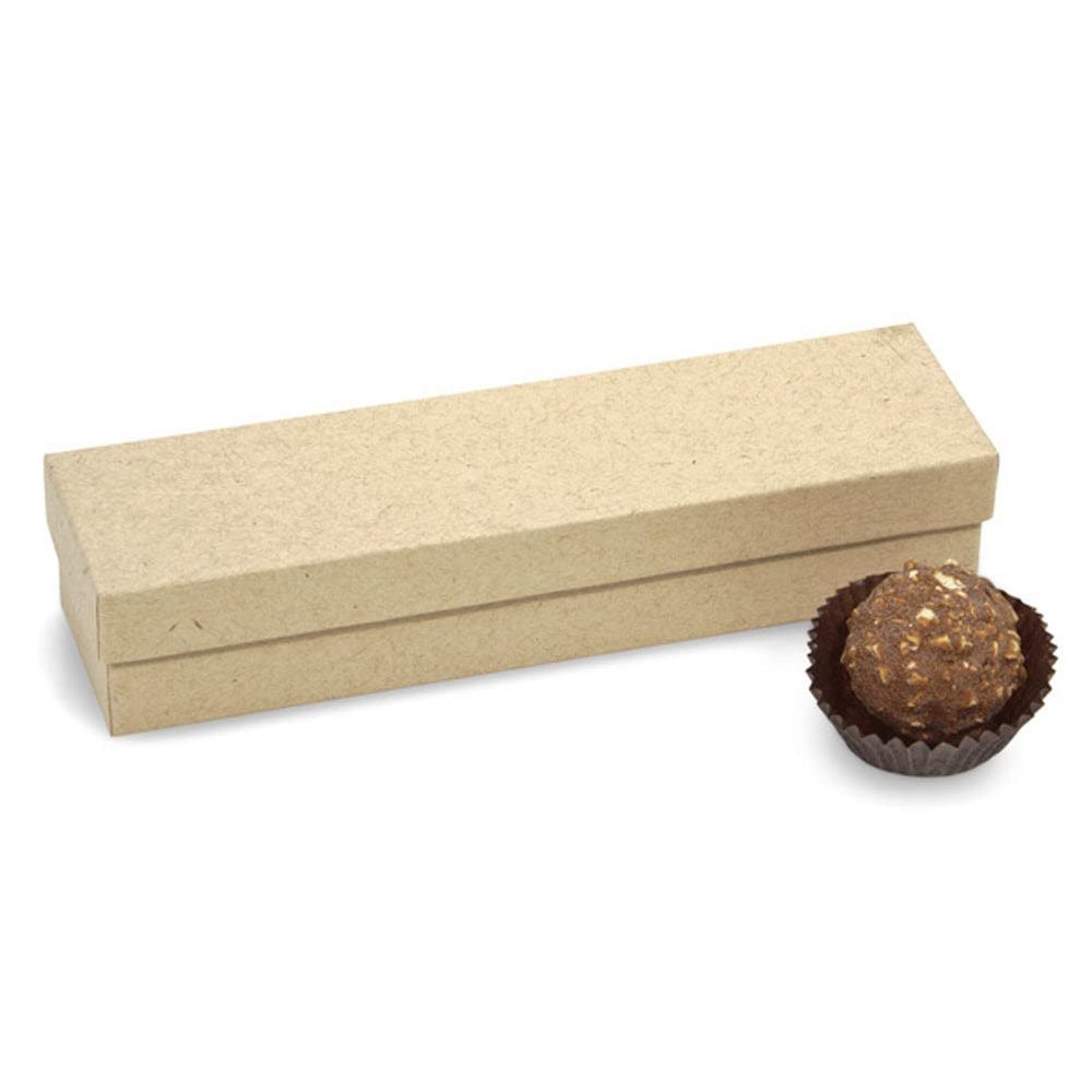 6.5 x 1.5 x 1.25" Kraft Rigid Truffle Candy Boxes (24 Boxes)