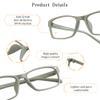 LifeArt Blue Light Blocking Glasses, Anti Eyestrain, Computer Reading Glasses, Gaming Glasses, TV Glasses for Women Men, Anti Glare (Gray, No Magnification) view 3