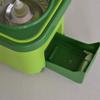 Rotating mop roll Wheel Hand Pressure Automatic Dehydration Wet and Dry Mop Bucket, 2 mop Heads view 4