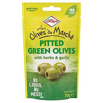 Crespo Olives Green Herbs & Garlic 70g