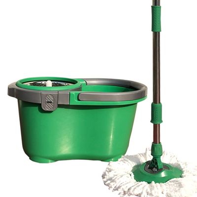 Rotating mop Hand Pressure Automatic Dehydration Double Drive Hand wash Free Wet and Dry Mop Bucket