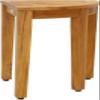 15.5" Kai Corner Teak Shower Bench with Elevated Height view 2