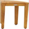 15.5" Kai Corner Teak Shower Bench with Elevated Height view 4