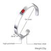 VNOX Medical Condition Alert ID Type 1 Diabetes 8MM Stainless Steel Open Cuff Bangle Bracelet for Men Women view 2