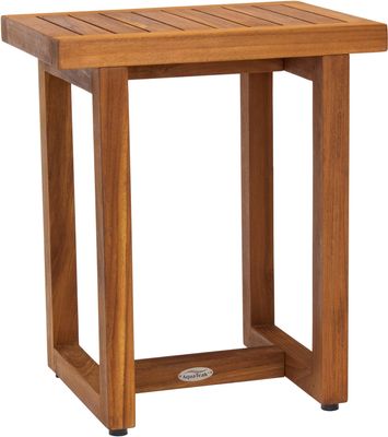 18" Spa Teak Shower Bench with Elevated Height