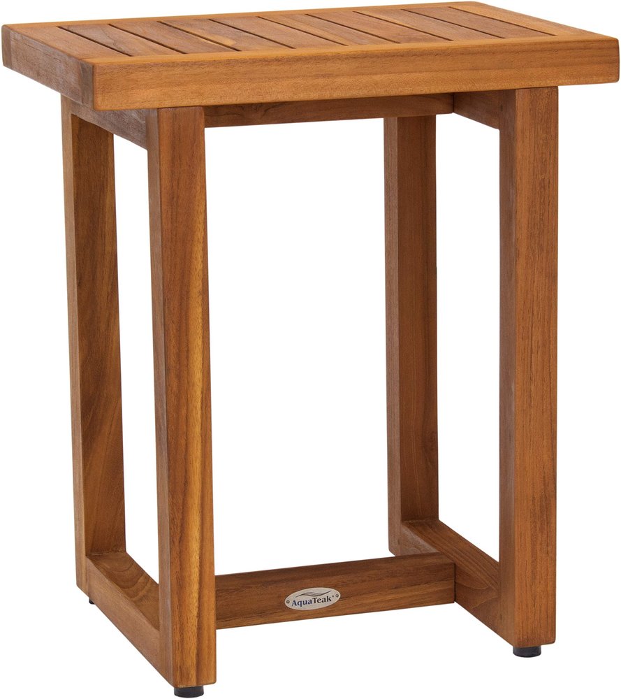 18" Spa Teak Shower Bench with Elevated Height