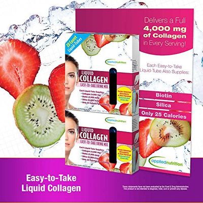 Applied Nutrition Liquid Collagen Skin Revitalization, Limited Value 1 Pack dCCPfr(30 Count Total)