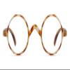 Reducblu Professor Round Reading Glasses for Women Men Vintage Readers(Transparent Tortoise +3.50)