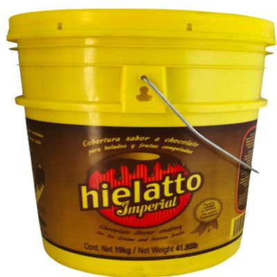 Hielatto Imperial Semi-Sweet Chocolate Coating for extreme temperatures 41.8 lb (19kg) - cold and hot products- ice cream, frozen fruit, chocolate fondue