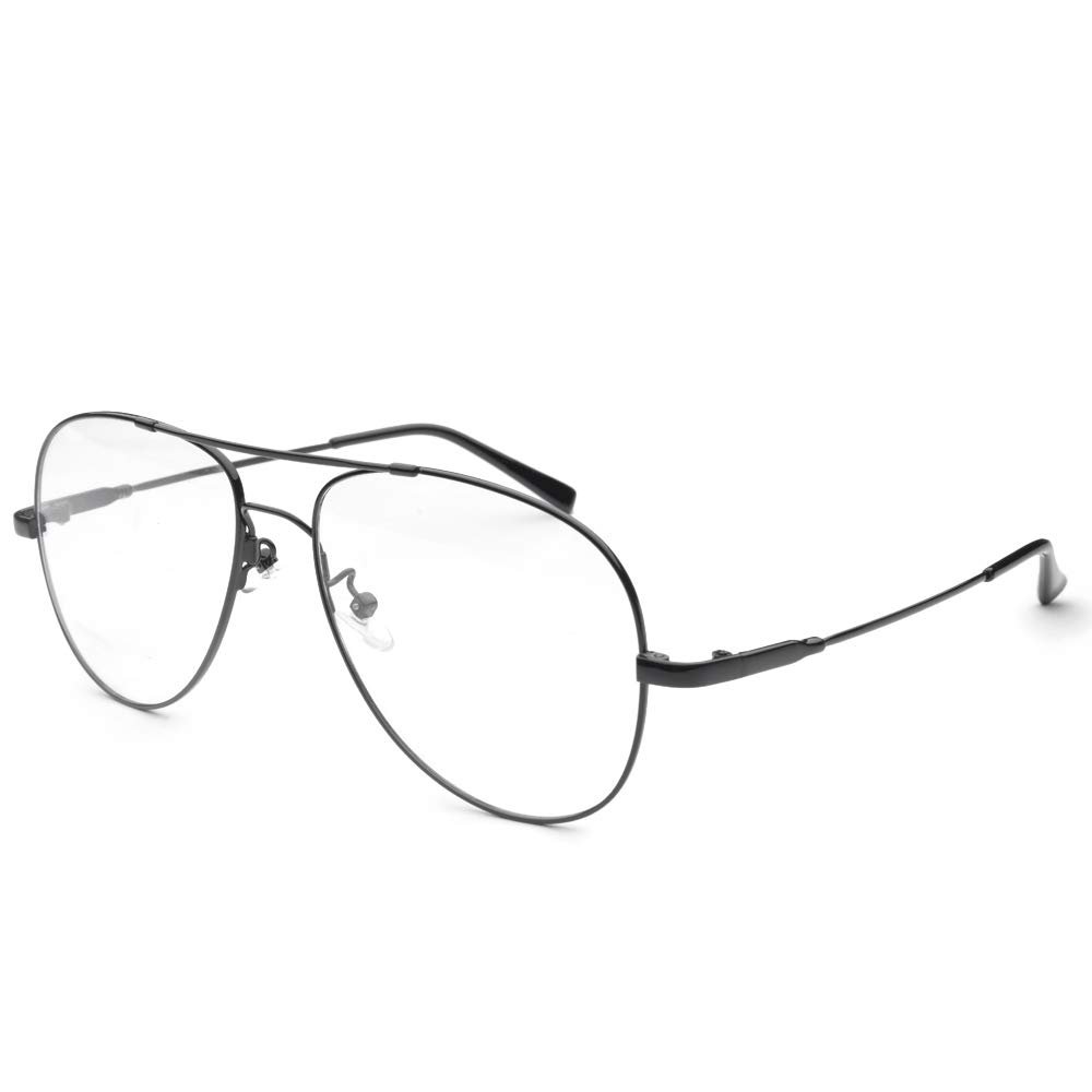 Myopia Glasses Metal Nearsighted Glasses Everyday Use Mens Womens -1.50 Black Distance Spectacles (NOT Reading Glasses)