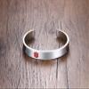 VNOX Medical Condition Alert ID Type 2 Diabetes 8MM Stainless Steel Open Cuff Bangle Bracelet for Men Women view 4