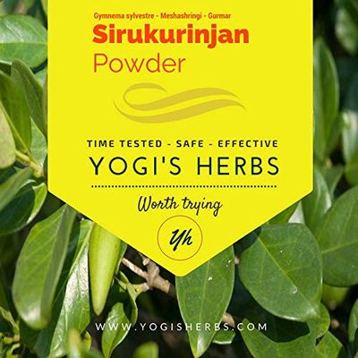 YOGIS HERBS Sirukurinjan Powder (Gymnema sylvestre / Meshashringi / Gurmar ) 1LB Fresh & Pure