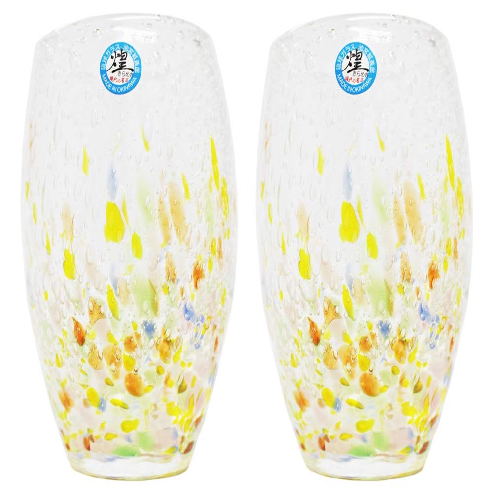 Kirakobo Sparkling Glass (Mix), Diameter 3.0 inches (7.7 cm), Sea of Bubbles, Pack of 2