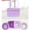 Rotating mop Hand Pressure Automatic Dehydration Wet and Dry Mop Bucket, 2 mop Heads view 2