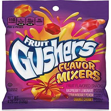 Fruit Gushers Flavor Mixers | Gluten Free Gummy Snacks | 4.25 Ounce Bag