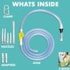 Enema Tubing Replacement Pack for Bucket and Silicone Bag - Includes Clamp, Stopcock, 5 Nozzles, Single-Way Valve, and 6ft Tube by Mikacare view 2