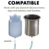 Enema Tubing Replacement Pack for Bucket and Silicone Bag - Includes Clamp, Stopcock, 5 Nozzles, Single-Way Valve, and 6ft Tube by Mikacare view 3