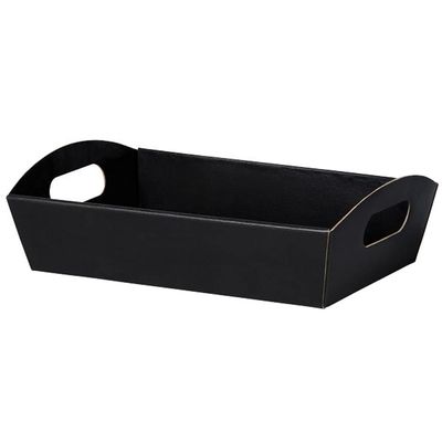 Black Shallow Folding Market Trays - Large - 24 Pack