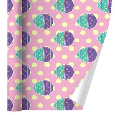 GRAPHICS & MORE Cute Easter Egg Turquoise Purple Polka Dots Gift Wrap Wrapping Paper Rolls