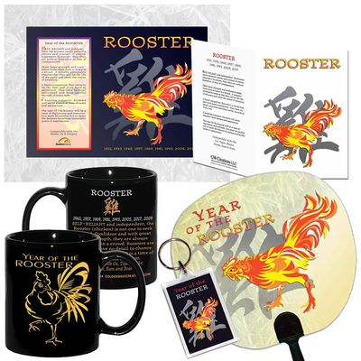 Year Of the Rooster, Year of the Chicken, 6 pc GIFT SET SPECIAL. 1933, 45, 57, 69, 81, 93, 05, 17, 2029