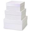 NW Pearl White Large Nested Boxes - 3 Piece Set - 2 Sets view 1