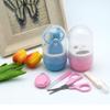 4PCS/Set Nail Care Safety Manicure Set Lovely Mini Finger Toe Clipper Scissor Cutter For Baby Child Practical Grooming Kits Tool Blue view 3