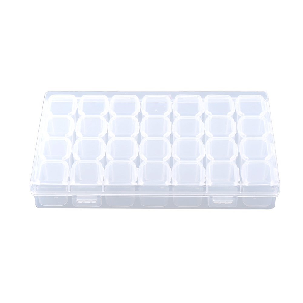 28-Compartment Pill Organizer Box Portable Travel Medicine Storage with Clear Plastic Design, Weekly Pill Planner for Vitamins & Medications (6.9 x 4.3 x 1.1 Inches)
