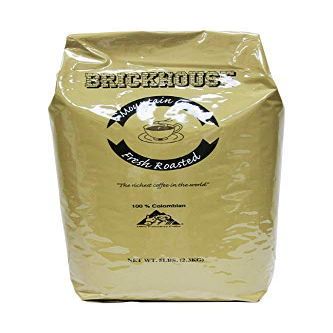 Brickhouse Coffee, 100% Colombian Whole Bean Medium Roast, 5lb bag (1 bag) 1 each
