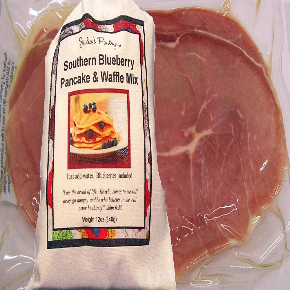 Country Ham and Pancakes (Blueberry Pancakes)