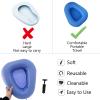Inflatable Bedpan - Potty Bedside Toilet Nursing Urinals for Mother Women Bedridden Elderly Disabled (Dark Blue-L Size) view 3