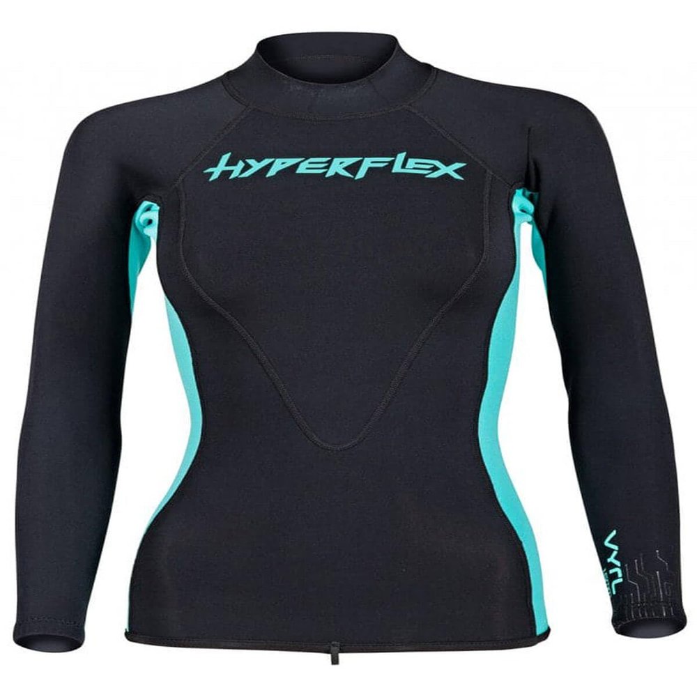 Hyperflex 1.5mm VYRL Women's Long Sleeve Top - Black/Teal
