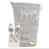 Amcon Contact Lenses Cases Flat Ribbed Extra Deep Well - White, 6 Pack view 1