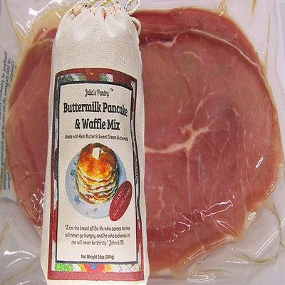 Country Ham and Pancakes (Plain Pancakes)