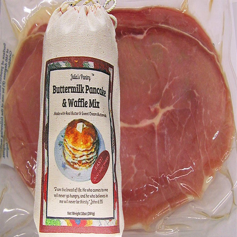 Country Ham and Pancakes (Plain Pancakes)