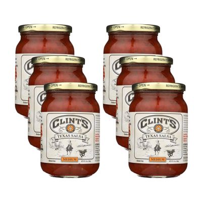 Clint's Texas Medium Salsa, 16-ounce Jars (Pack of 6)