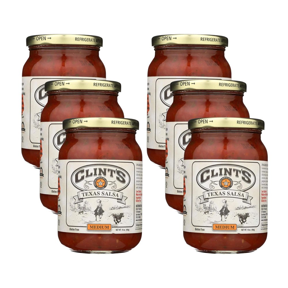 Clint's Texas Medium Salsa, 16-ounce Jars (Pack of 6)