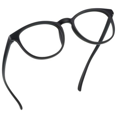 LifeArt Blue Light Blocking Glasses, Anti Eyestrain, Computer Reading Glasses, Gaming Glasses, TV Glasses for Women Men, Anti Glare (Black, +1.25 Magnification)