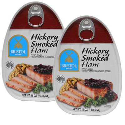 Bristol Hickory Smoked, Canned Ham - 16oz (Pack of 2)